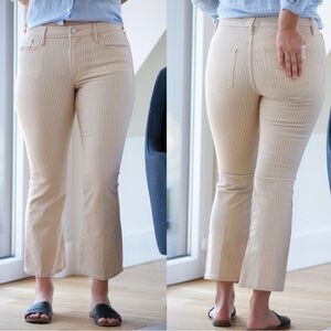 Frame Denim Le Crop Mini Boot Sand Stripe Crop Pant